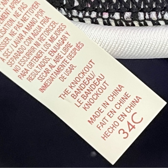 Victorias Secret Foldover Bikini Black Pink Sz 34C / M Convertible Cheeky Padded - Picture 11 of 12